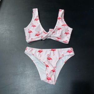 Pink flamingo swimwear